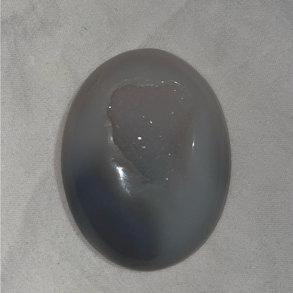 druzy agate worry stone
